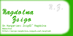 magdolna zsigo business card